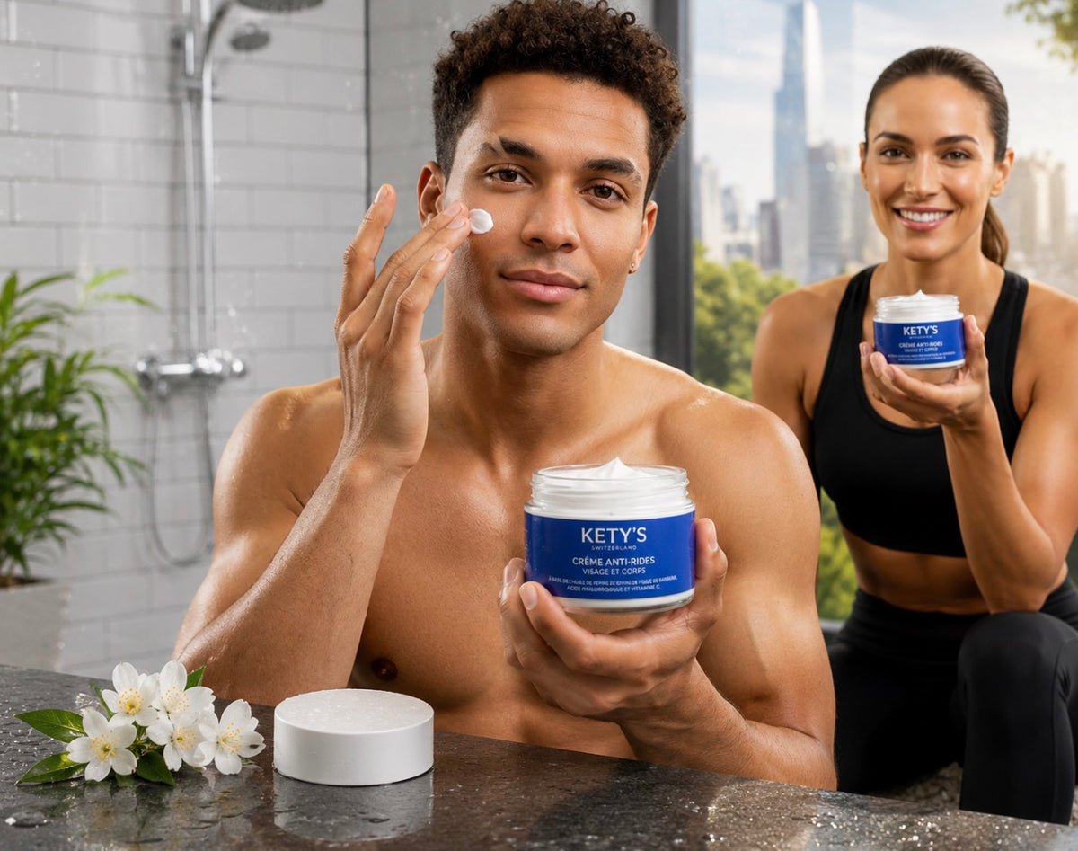 Crème anti- âge  soin cosmétique visage et corps pour femme et homme 